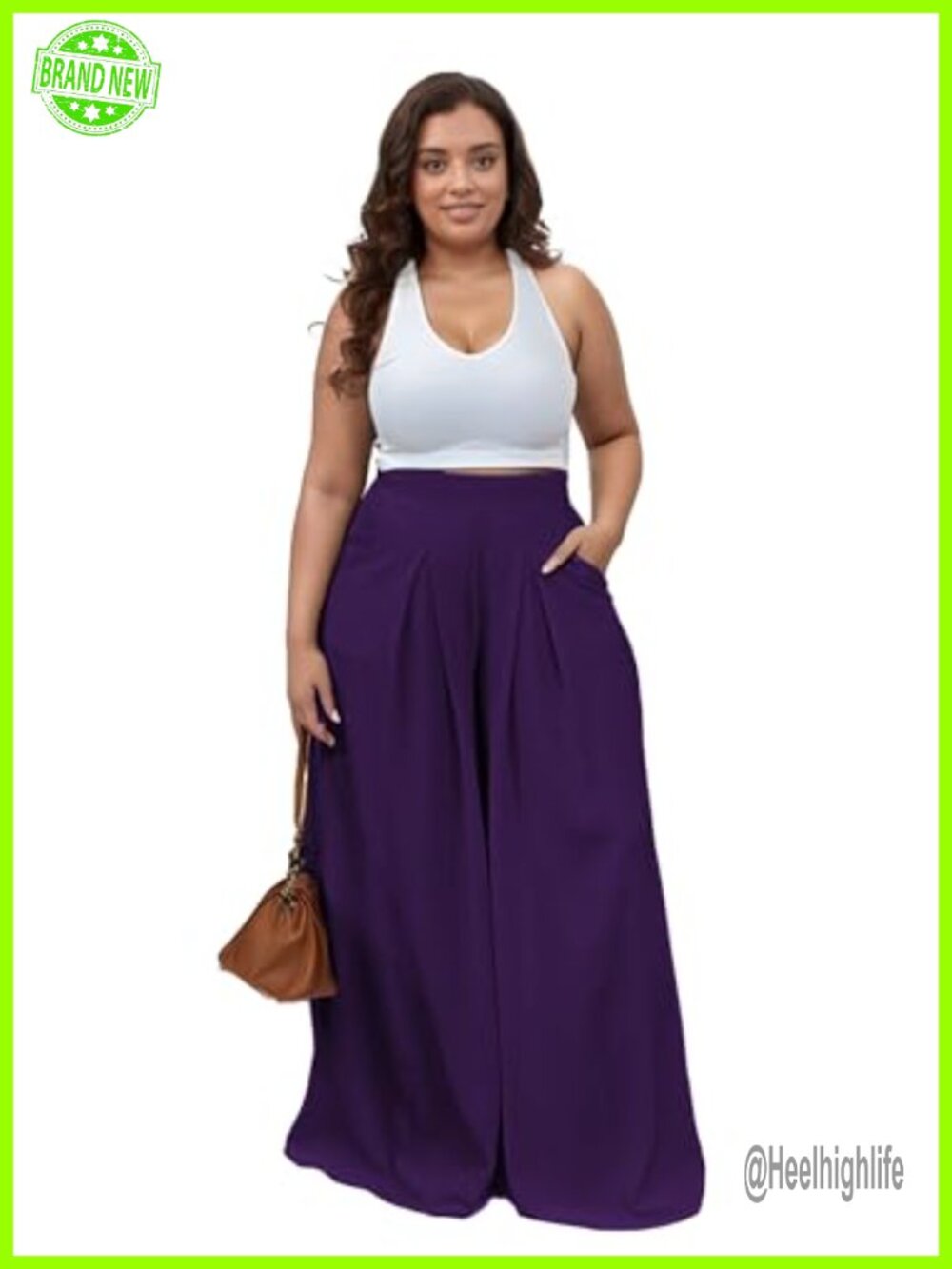 Plus Size Wide Leg Palazzo Pants High Waist Lounge Skirt Pants Pockets